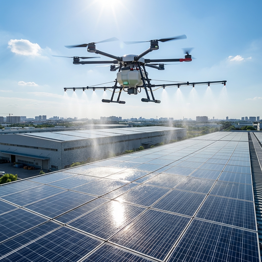 Detalhe do sistema de limpeza